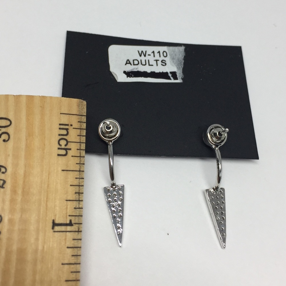 Double Side Cubic Zirconia Earring - Picture 8 of 8